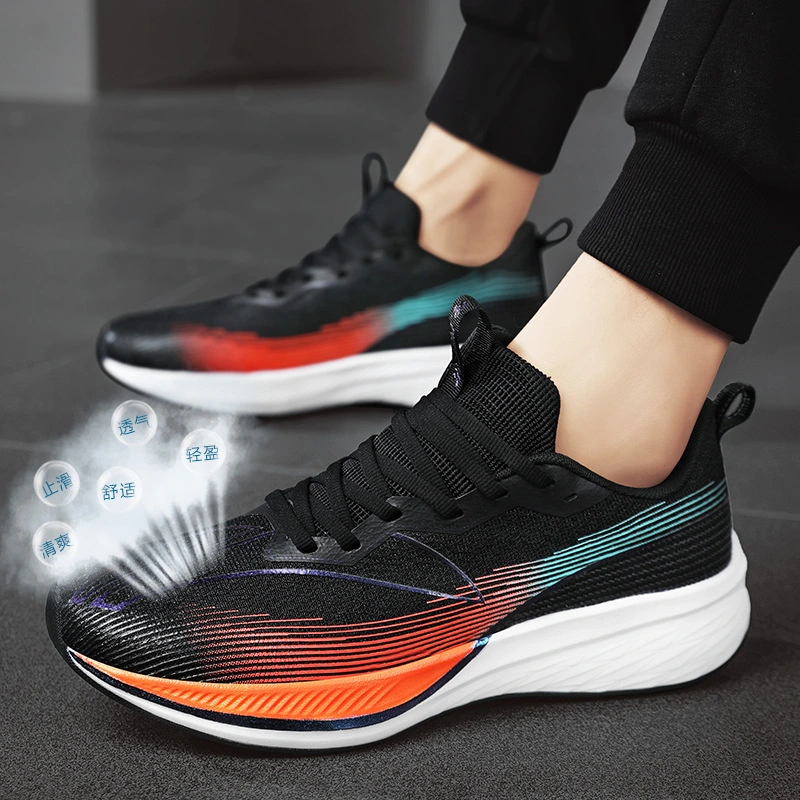 Shock-Absorbing Ultra-Light Professional Summer Breathable Youth Man Flying Electric Running Shoes