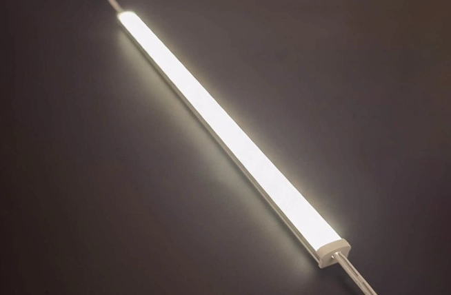 Iluminação interior com perfil de alumínio em tiras de luz ocultas dianteiras em prateleiras oblíquas Armário de móveis, 3 W, LED, luz de armário