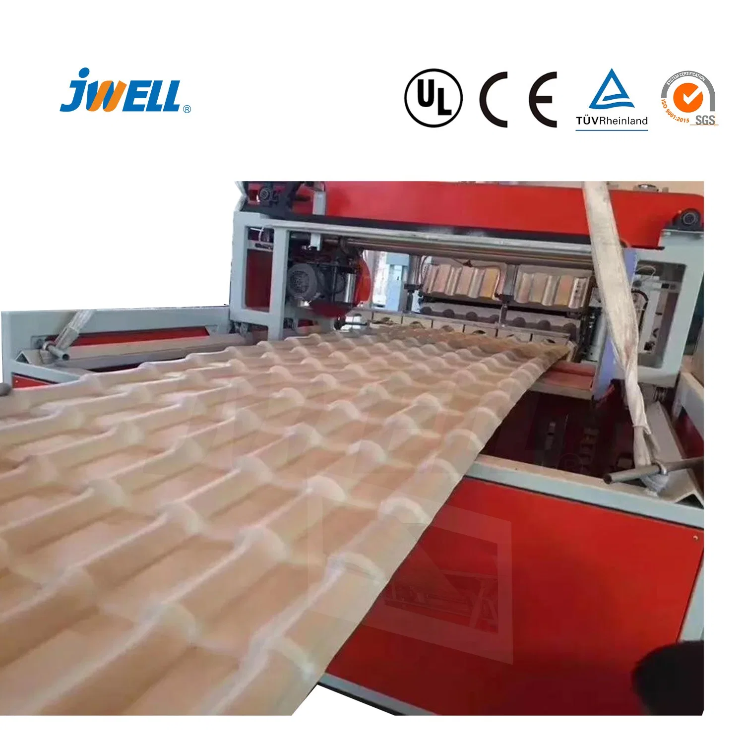 Jwell Single/Multiayer isolamento térmico papelão ondulado/revestimento plástico para telhados em degrau Extruder