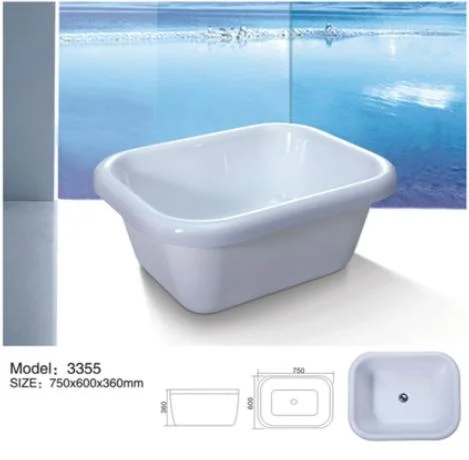 Simple Design White Color Children Bathtub for Baby