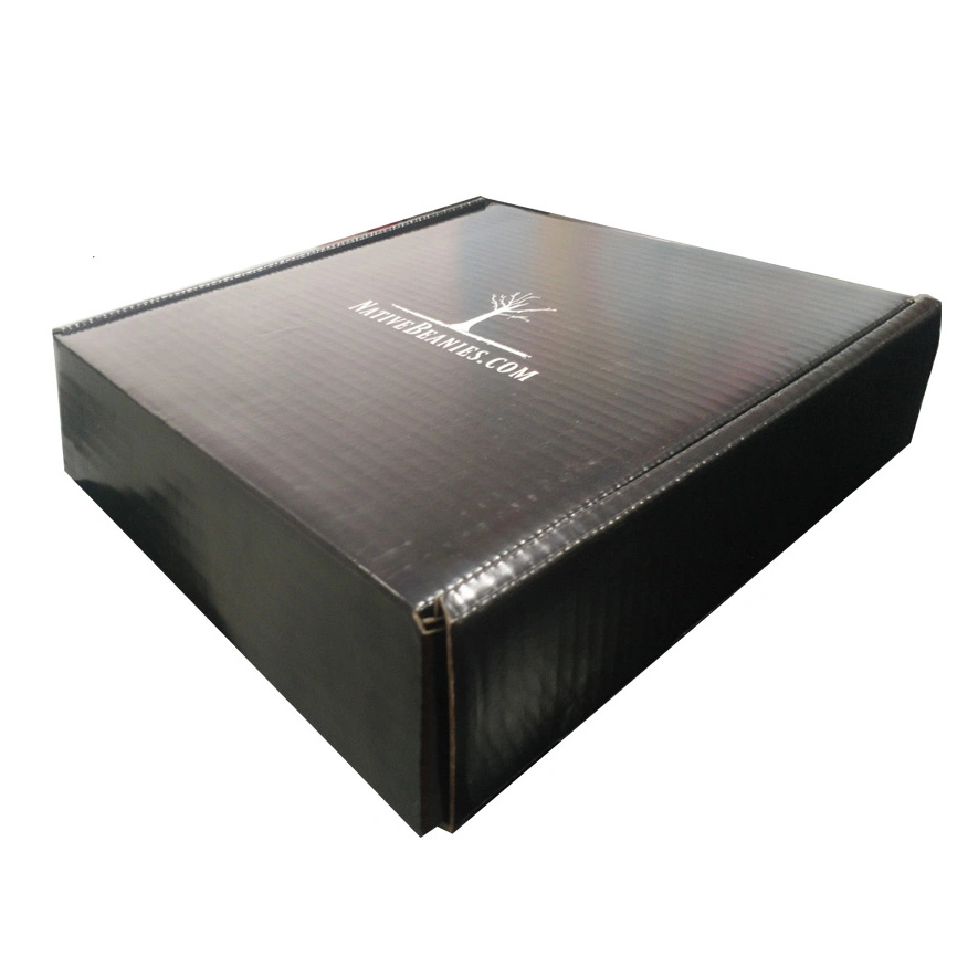 Black Cardboard Cubic Gift Box with Tree Decoration