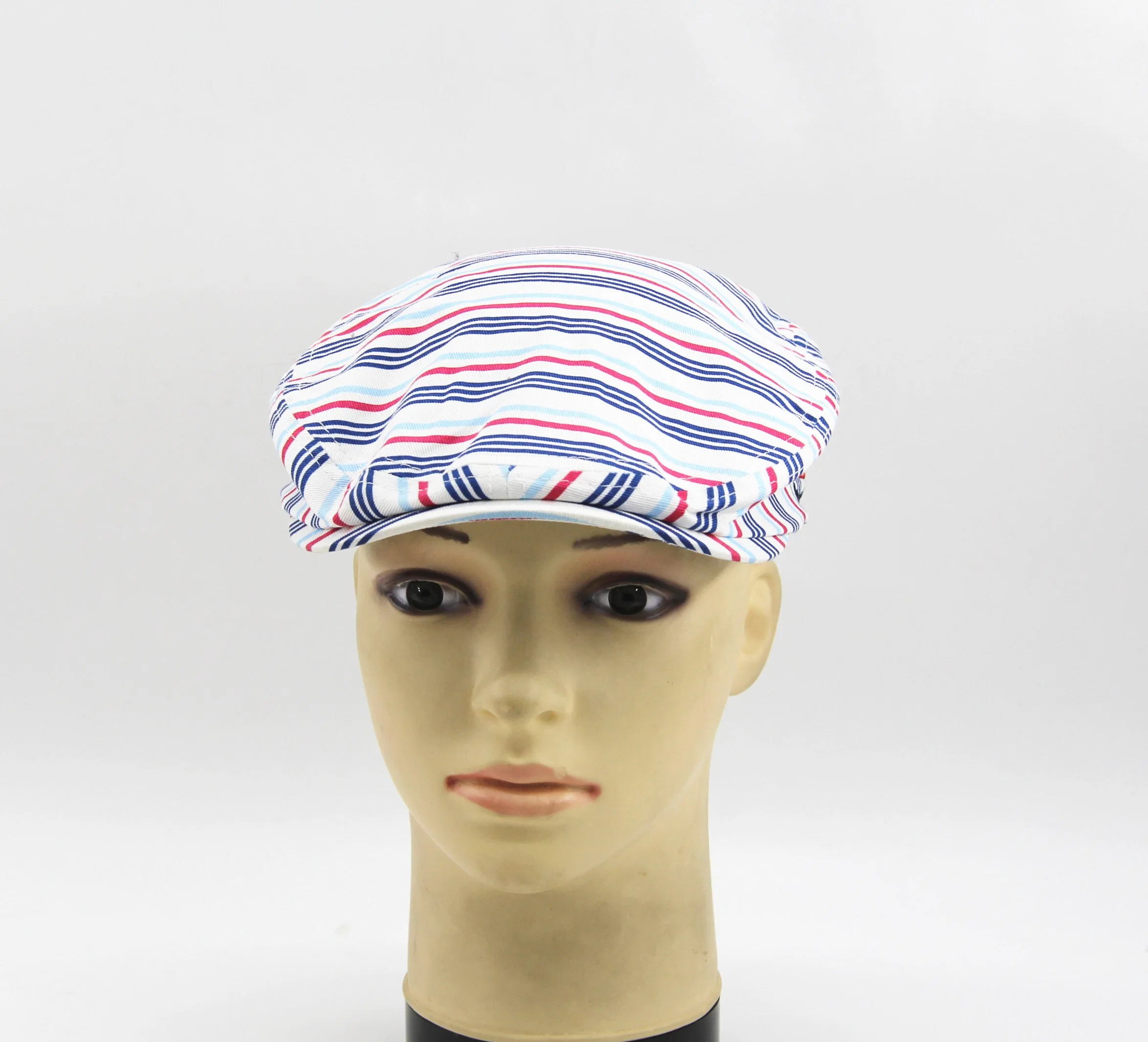 Cotton Fabric with Flower Print Hat and Flat Embroidery Sun Cap