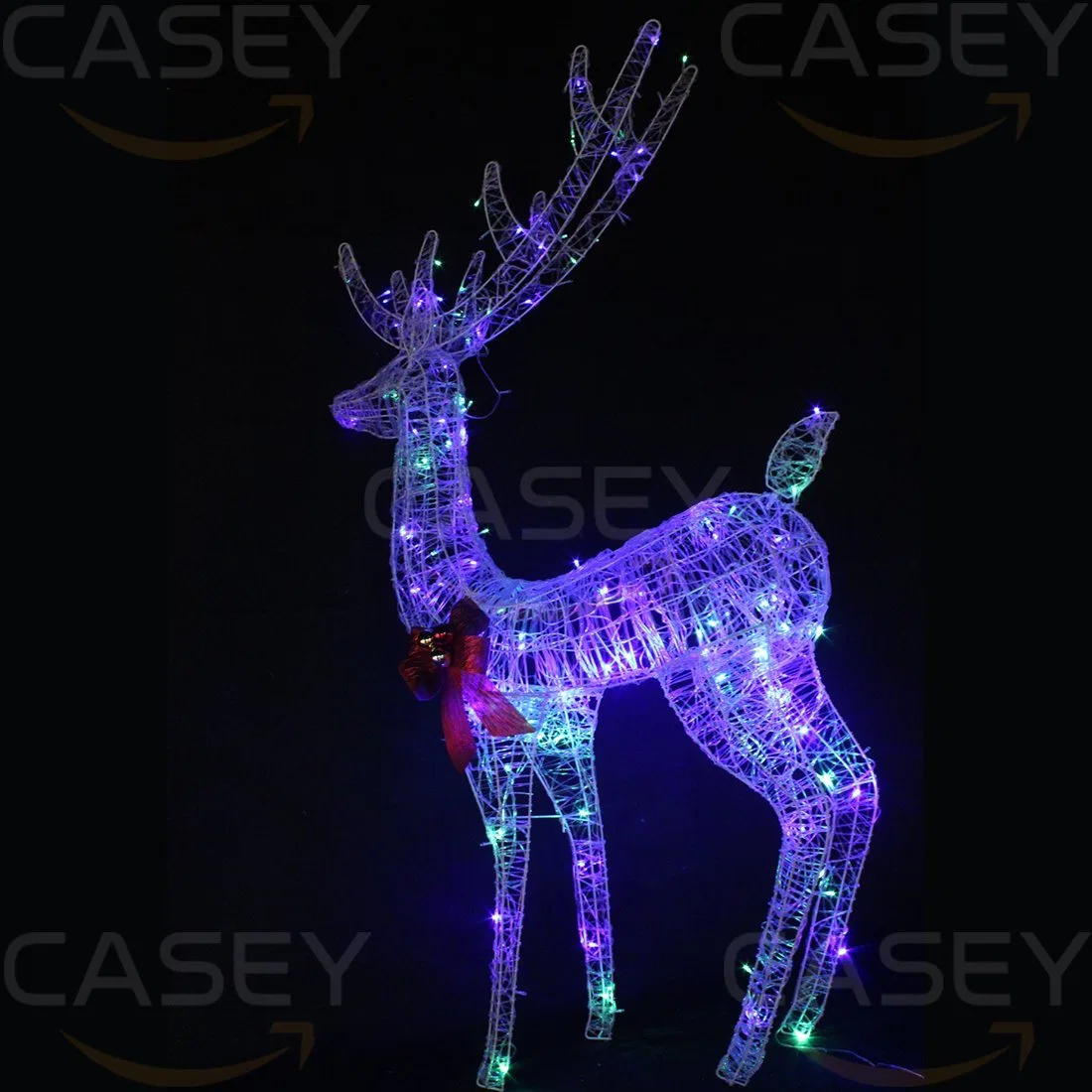 Factory Outdoor LED 3D Sculpture Baby Fawn/Deer Motif Christmas Light Plush Animals Reindeer Motif Light