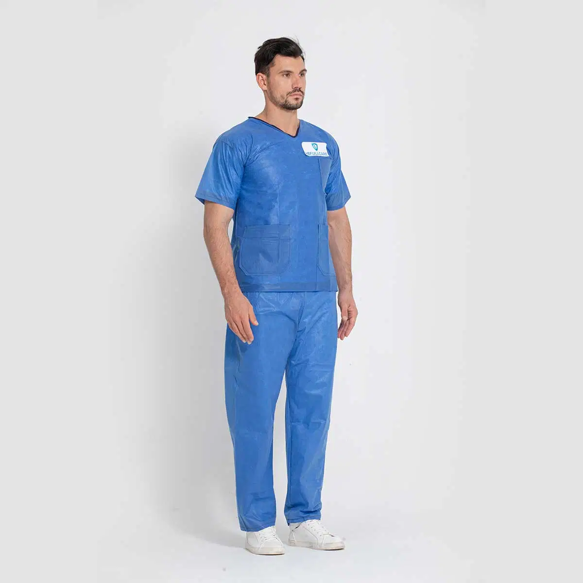 Médecin jetables SMS/PP/SBPP uniforme de l'hôpital de soins infirmiers Patient/imperméable//Exam de protection de l'isolement chirurgicaux stériles visiteur médical chirurgien non tissées Scrub