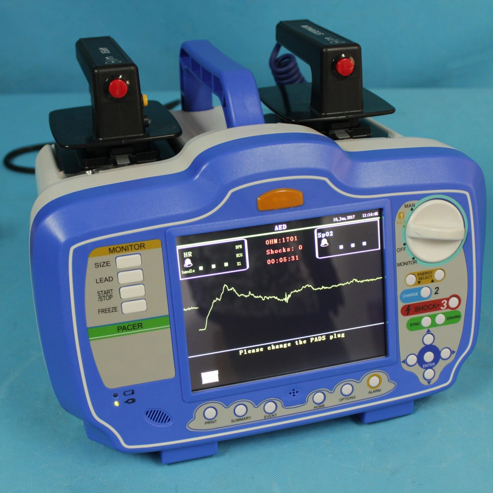 В режиме АНД автоматического наружного дефибриллятора AED (Defirillator, бифазная монитор для больницы скорой помощи ICU