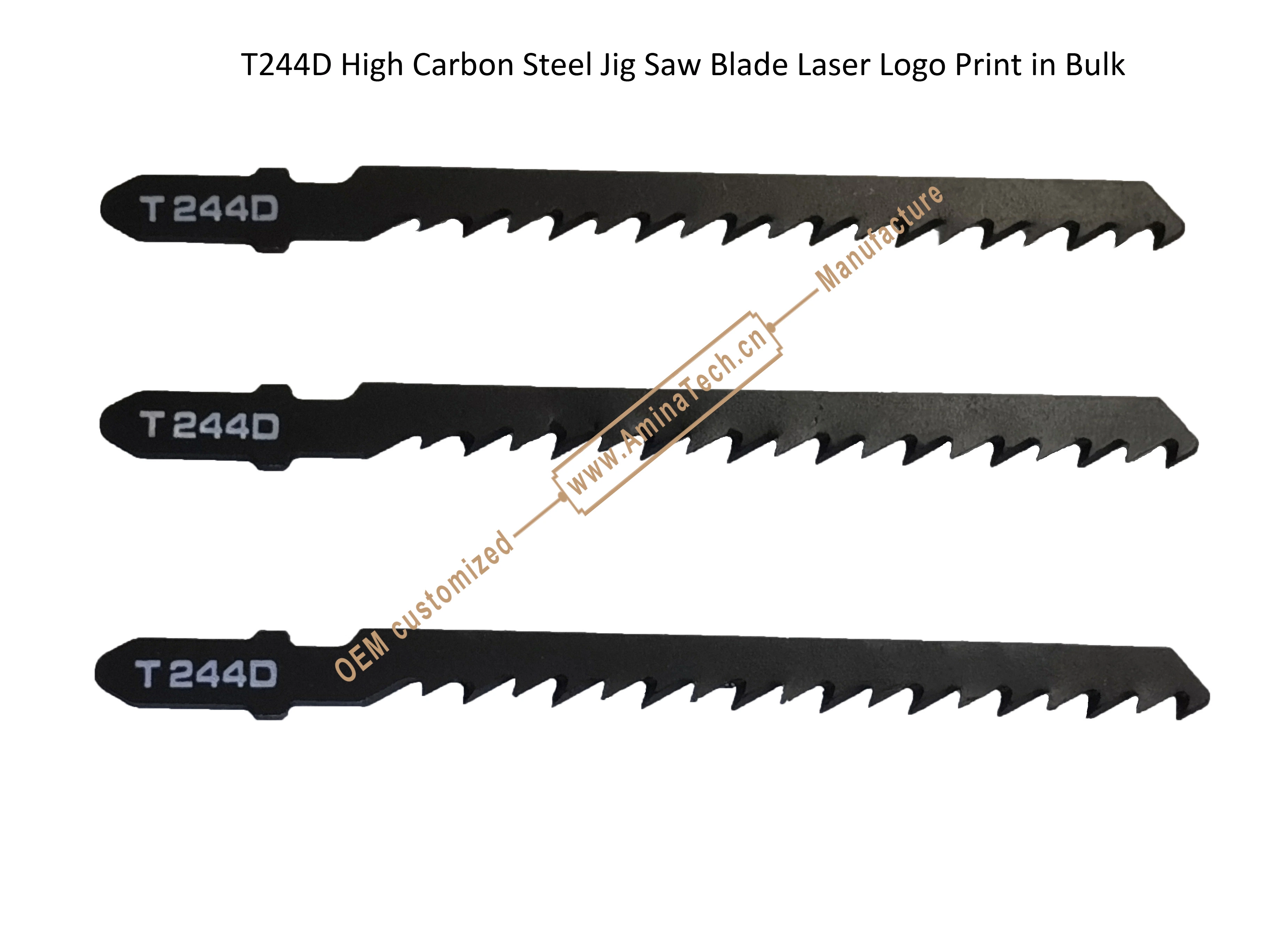 T244D High Carbon Steel Jig Saw Blade Laser Logo Print Lose, Sägeblatt zur Reziprokation, Elektrowerkzeuge