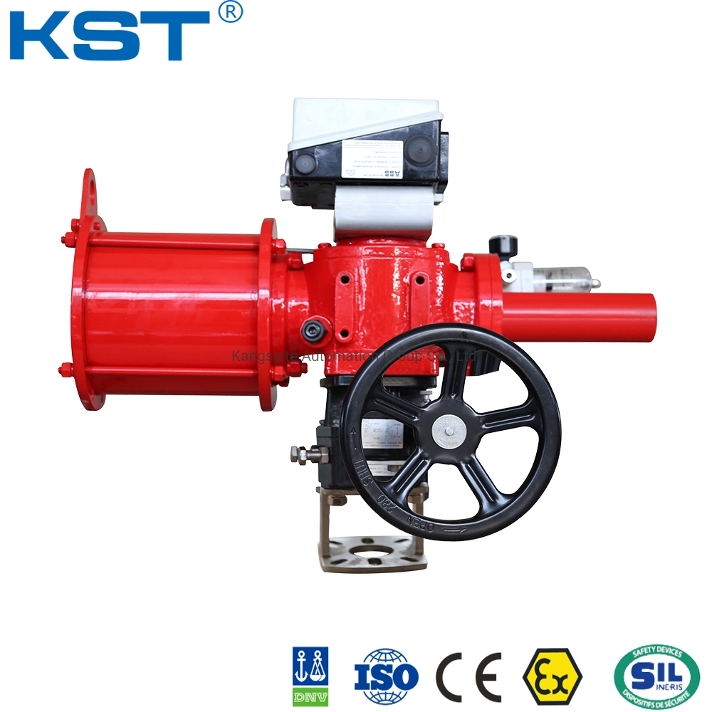 Scotch Yoke Pneumatic Actuators PTFE Coated/Ductile Cast Iron Cylinder CE/ISO9001/IP67/ISO5211 High-Temperature Type with Ball/Butterfly/Control Valve