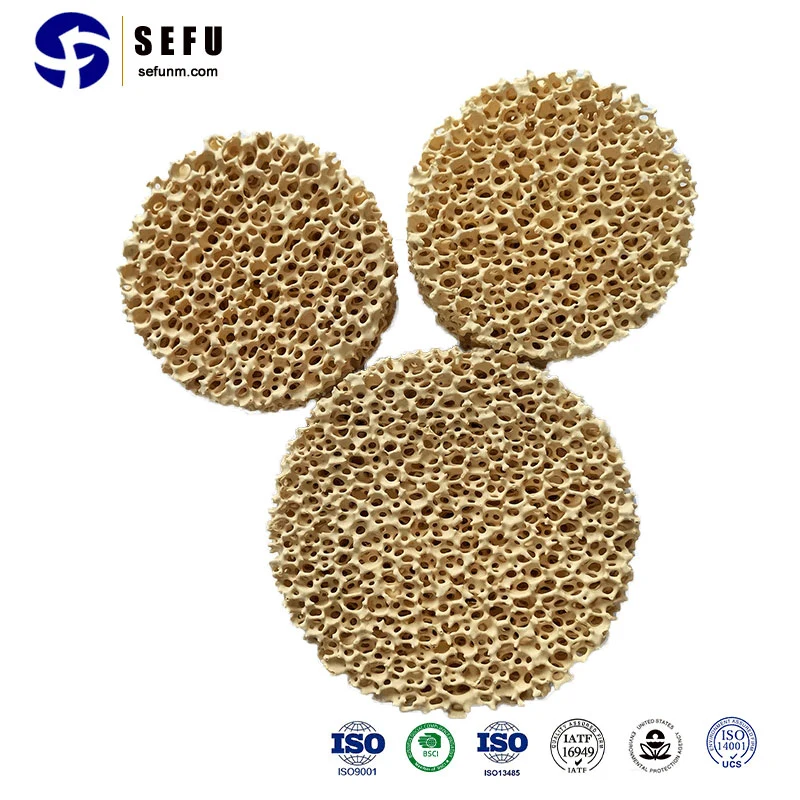 Sefu China Ceramic Plate Factory for Molten Steel Filtration Zirconia Ceramic Foam Filter Filter