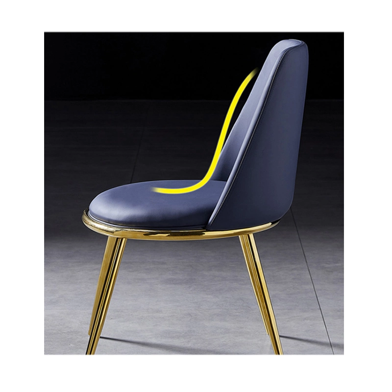 Modern Luxury Restaurant Chair Home Esszimmer Möbel Cafe Gold Füße Samtstoff Essstühle