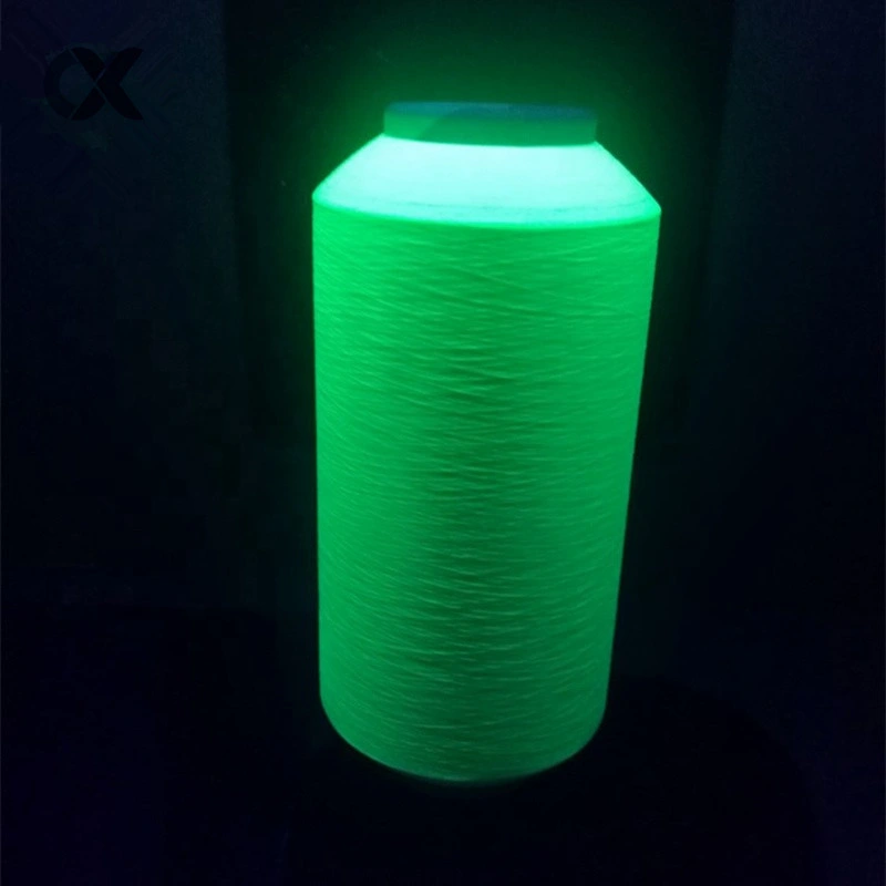 DTY Luminous Twine Fluorescent Polyester Yarn for Ribbon