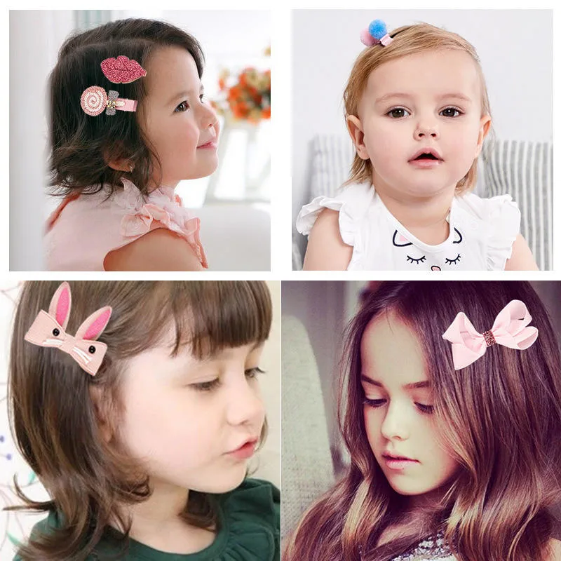 Fashion Hair Accessories for Women Elastics Hair Clips Bows Barrettes Hairpins Gift Box Set for Girls Toddler Kids