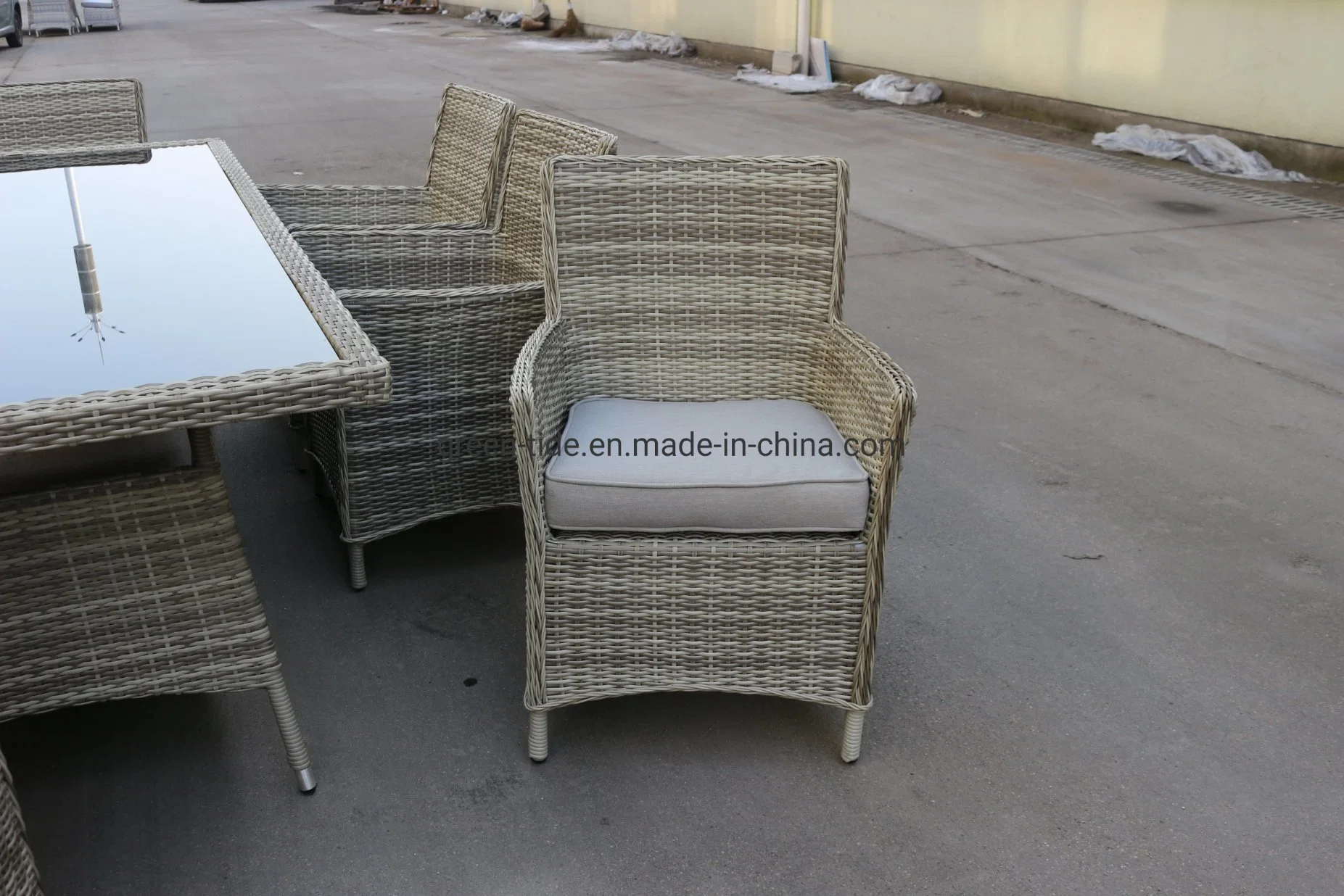 Chinese Outdoor Patio Furniture Garden Rattan Wicker Dining Table Sets
