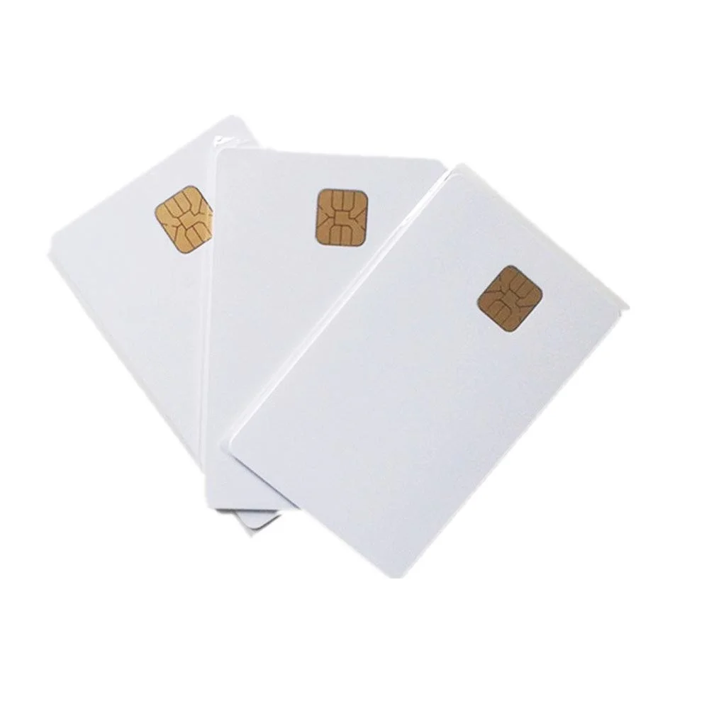 Credit Card Size White Blank Plastic Contact IC Chip Card Smart Card