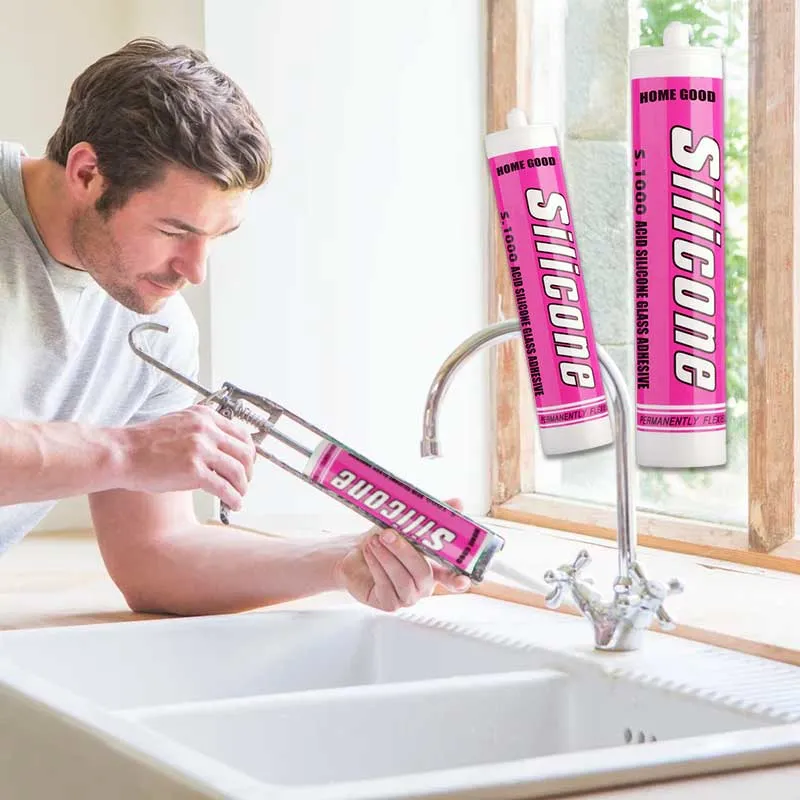 Anti-Mildew, Anti-Bacterial Acid Sealant, Bathroom Metal Wood Ceramic Bathtub Caulking Glue Sealing Waterproof and Weather-Resistant