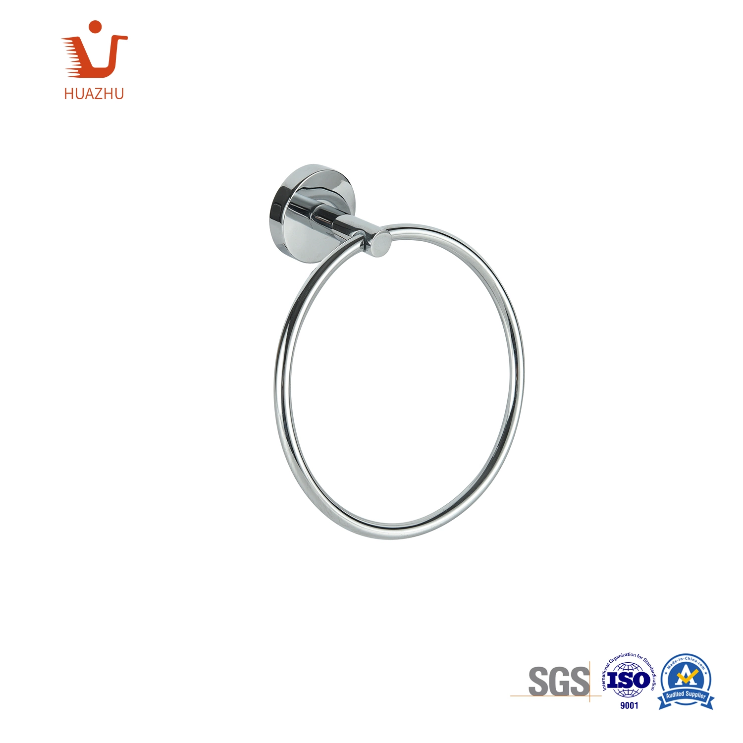 Wall Mounted Chrome Plating Classical Round Shape Towel Ring