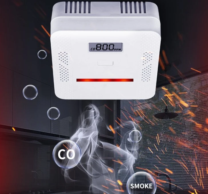 Home Sicherheit Alarme Feuer Rauchmelder Digital-Anzeige Co Carbon Monoxid-Rauchmelder