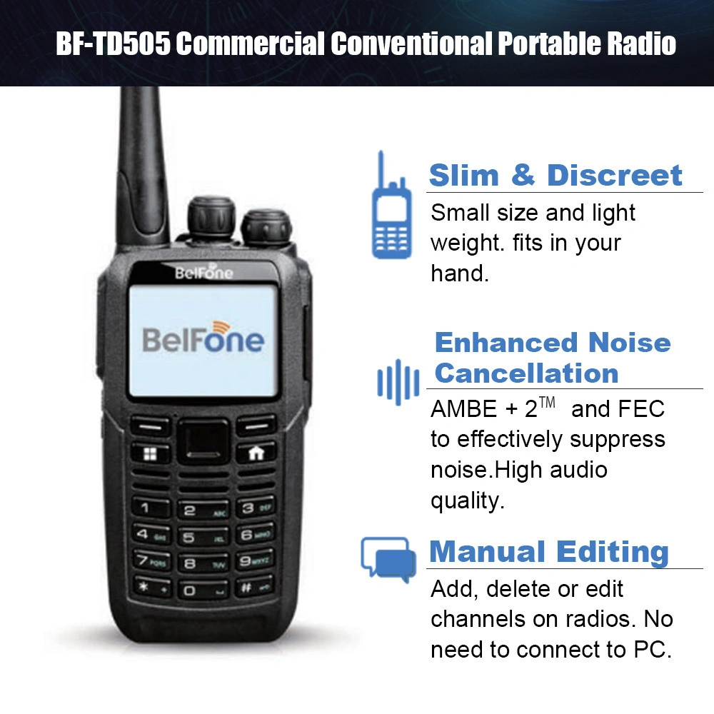 Belfone Bf-Td505 Entry Level Two Way Radio Commercial Walkie Talkie Communication