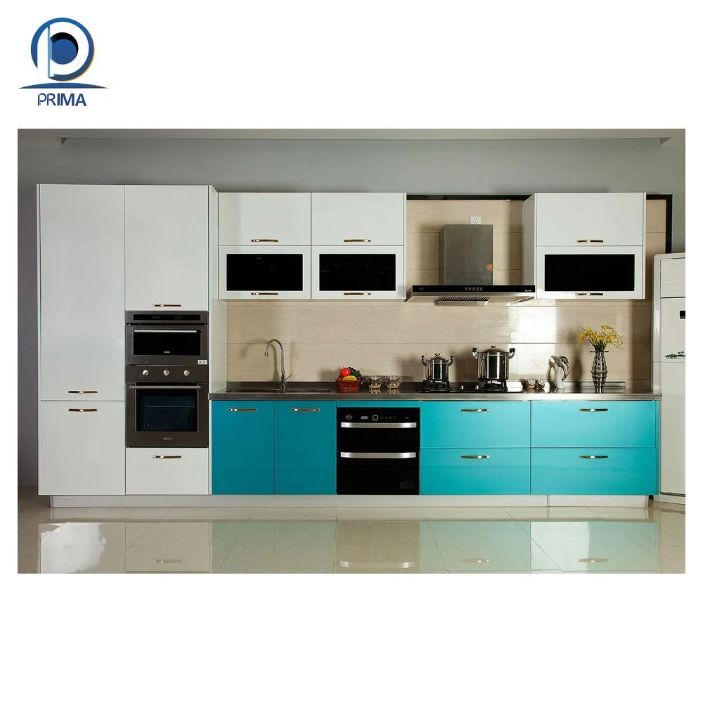 Prima Kitchen Cupboard Home Furniture High Glossy Modern Furniture Wooden Kitchen Cabinet