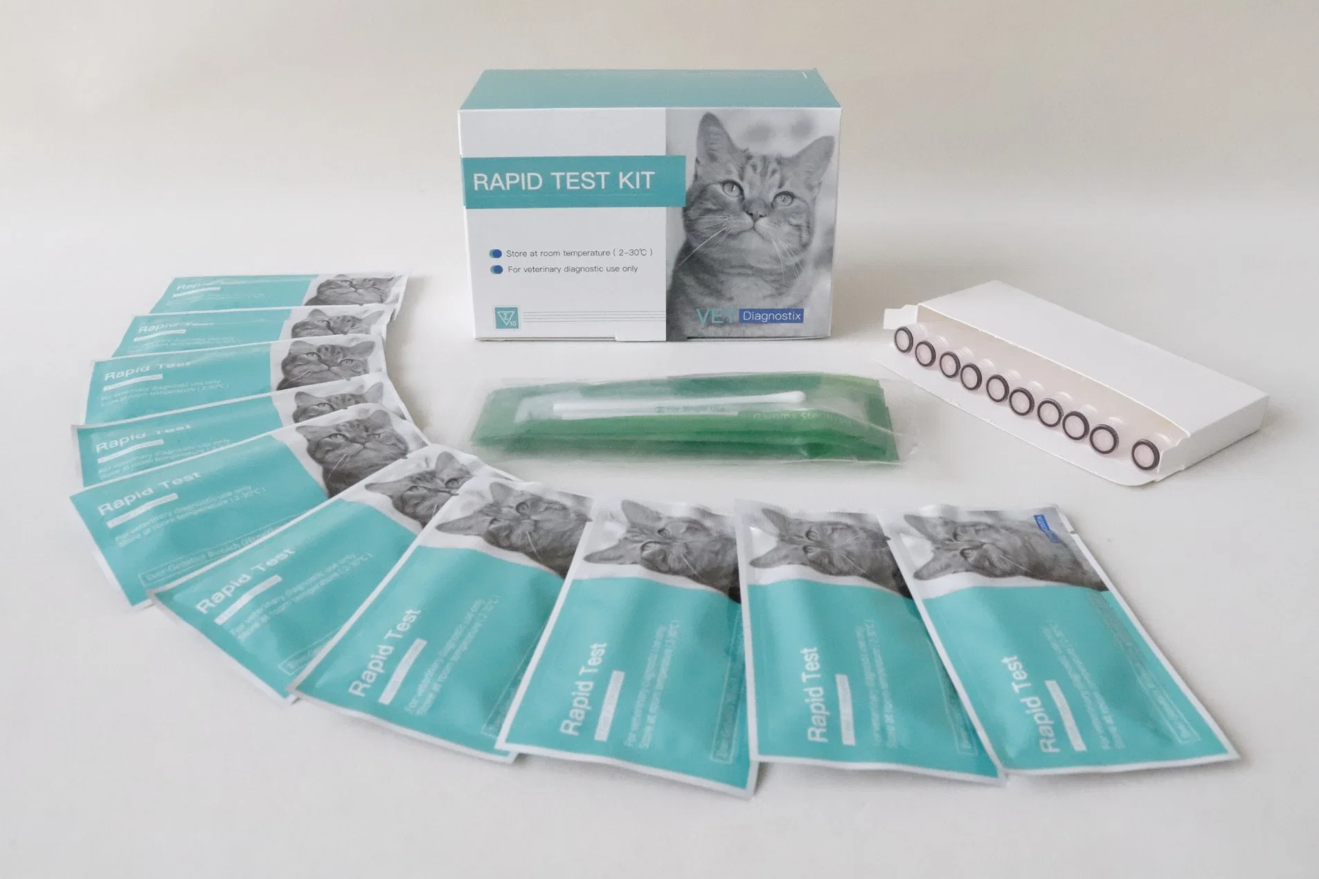 Prueba rápida veterinaria Herpesvirus felino Tipo-1 anticuerpo FHV Diagnóstico rápido Kit de prueba