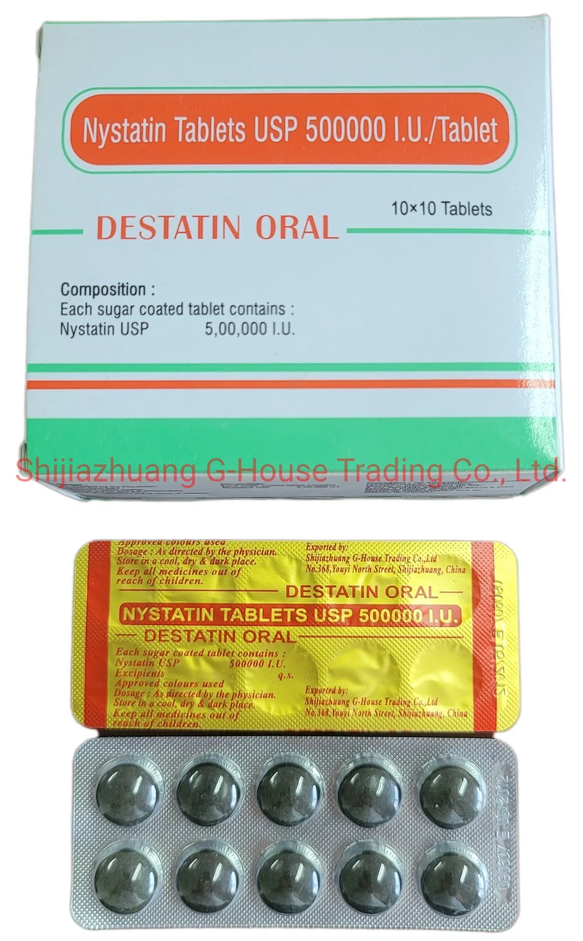 Nystatin Tablets 500000 Iu Pharmaceutical Finished Medicine Pharmaceuticals Drug
