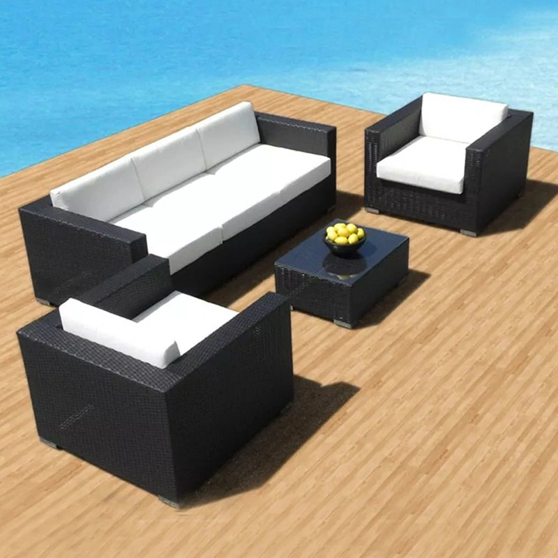 High Quality Garden Patio Furniture Outdoor Sofas Set Modern Home Style Rattan Furniture Garden Set Wicker Couch Round Outdoor Rattan Sofa