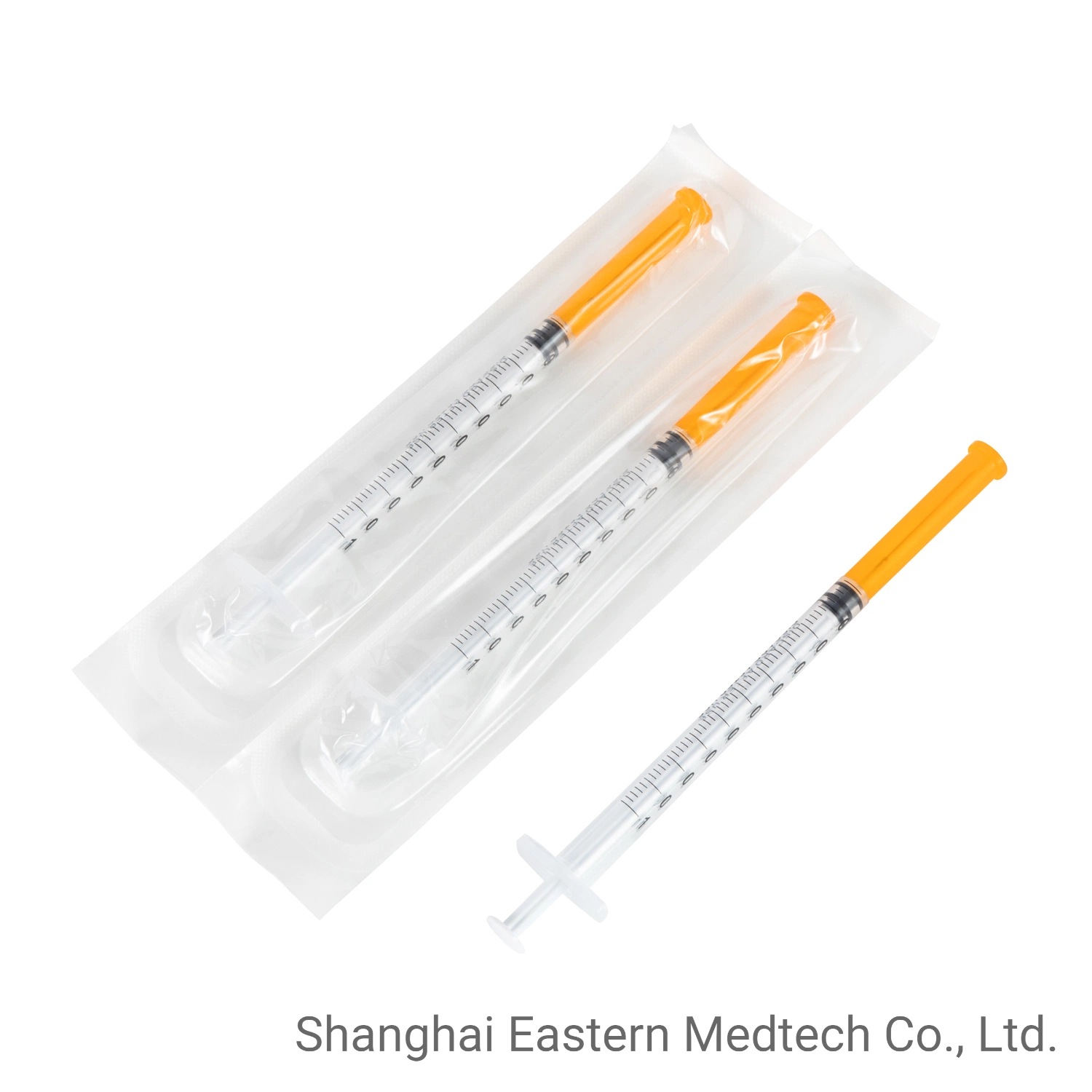 Hospital Equipment Disposable Medical Products, Latex Free, for Single Use, CE Marked Fixed Needle 1ml 25g 27g, Vaccine Syringe