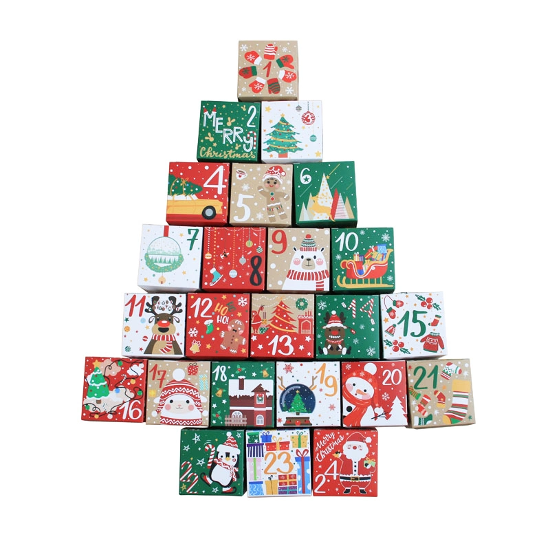 Luxo personalizado dobra recolhível prendas de Natal Caixa de embalagem de papel para Dom / Decorações de Natal / Chocolates