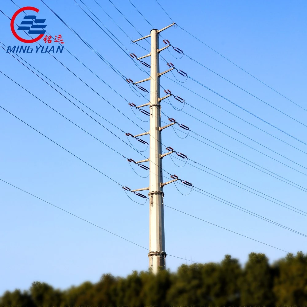 400kv Hot DIP Galvanized Powder Coated Power Transmission Tower Double Circuit Steel Tower