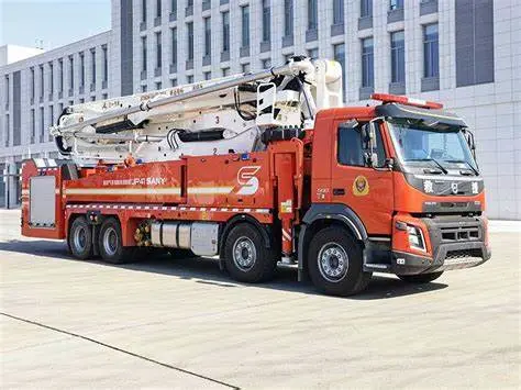 L'eau et les tours de mousse de camion à incendie Jp20c4, chinois 20m de hauteur Camion de Pompiers Jp20c4 de l'extinction incendie