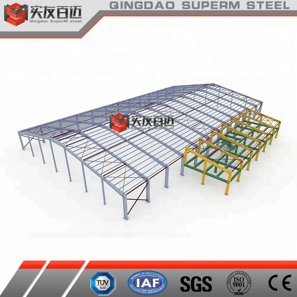 1000 Sqm Prefab Steel/Metal Structure Frame Plant for Production/Produce/Process/Storage