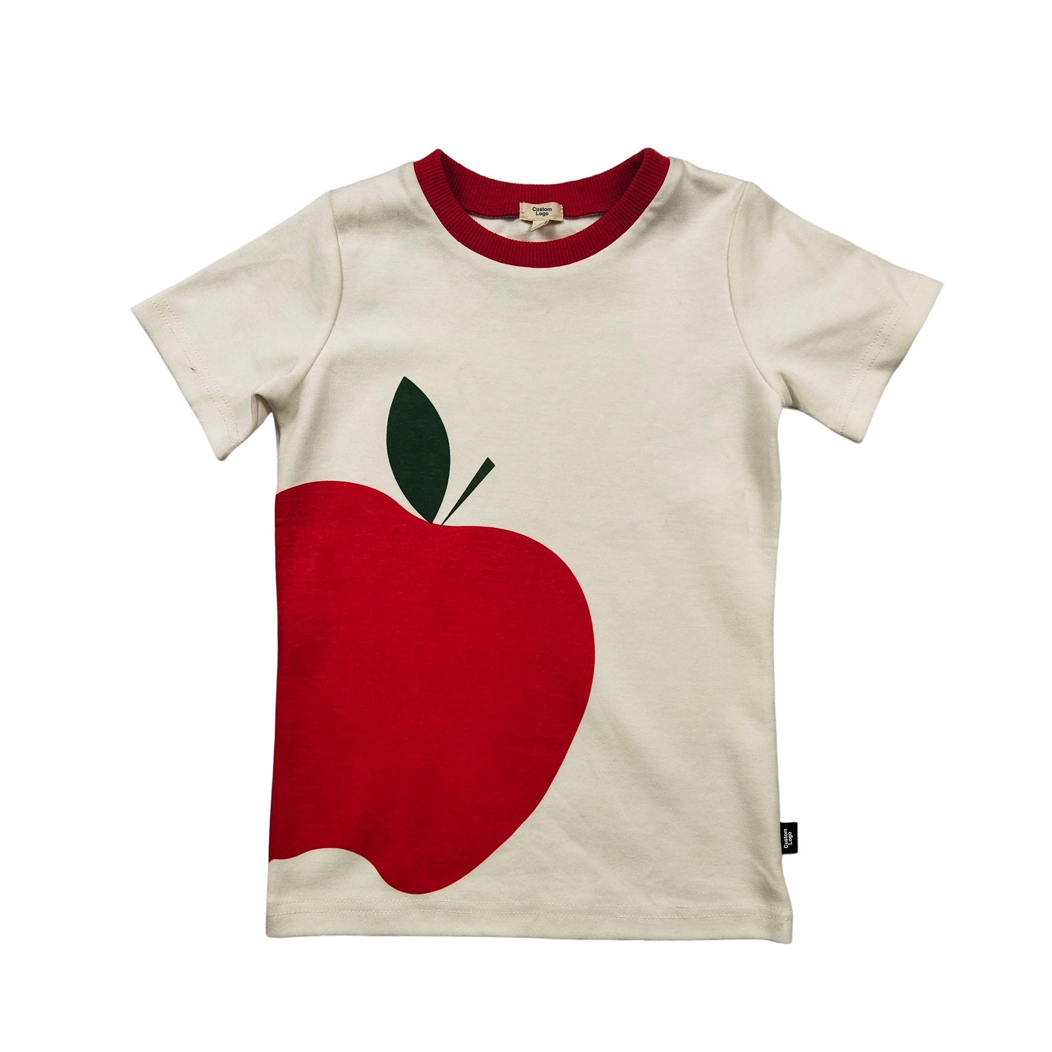 Hochwertige Kinder / Babys Custom Brand Fashion Design 100% Baumwolle T-Shirt Crewneck Blank Kleidung Logo Print Stickerei Großhandel/Lieferant Niedriger Preis