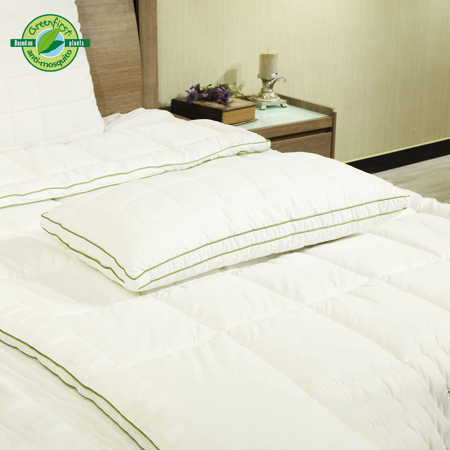 Eco-Friendly 100% Pes Microfiber Fabric Filling Ball Fiber Bedding Pillow for 40*80 80*80