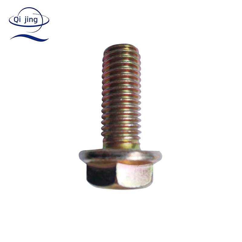 Factory Supplier ANSI or DIN Standard Carbon Steel Zinc Coated Hex Flange Bolt