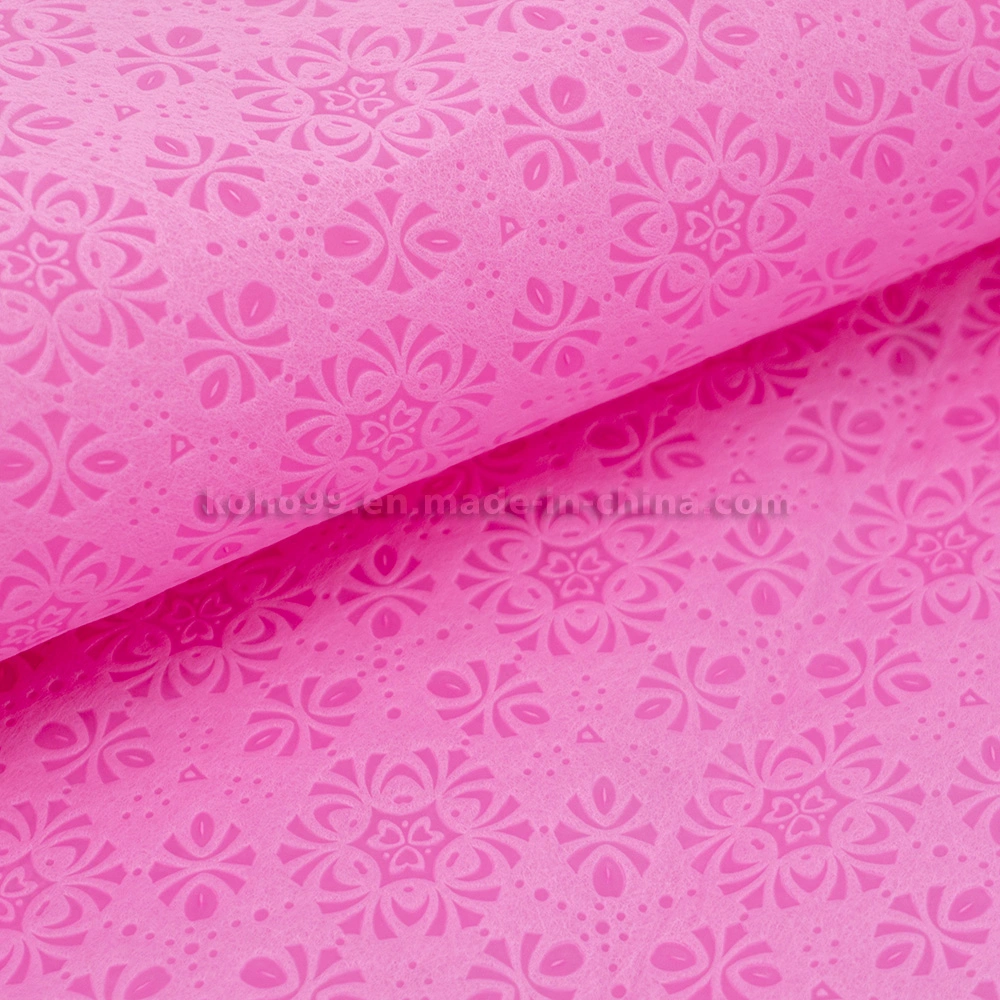 Pink Latest Snow Embossing Cloth