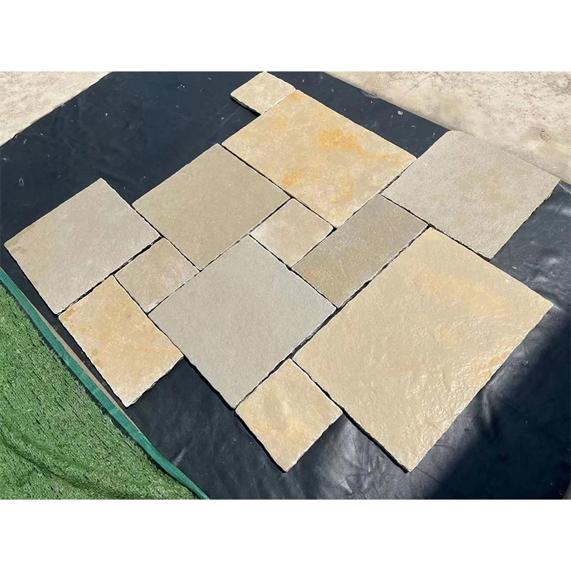 Patrón Francés Beige Limestone pavimentación para decoración al aire libre Precio