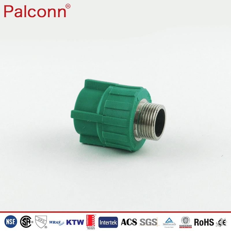 Green White Color 20mm PPR Male Adapter for Water Supply