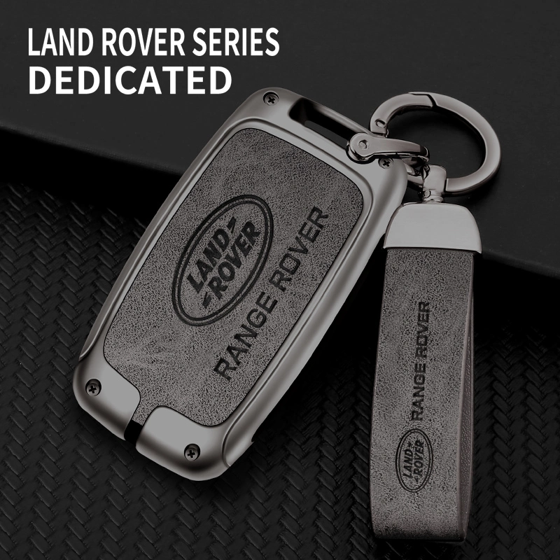 Fashion Zinc Alloy Leather TPU Protection Car Key Case for Land Rover