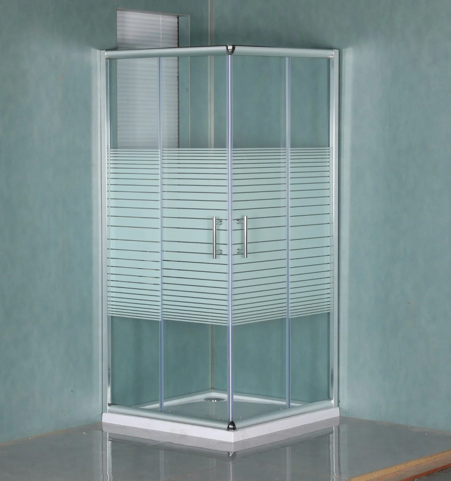 Simple Design Bathroom Shower Enclosure 6mm Glass Sliding Tempered Glass Shower Room