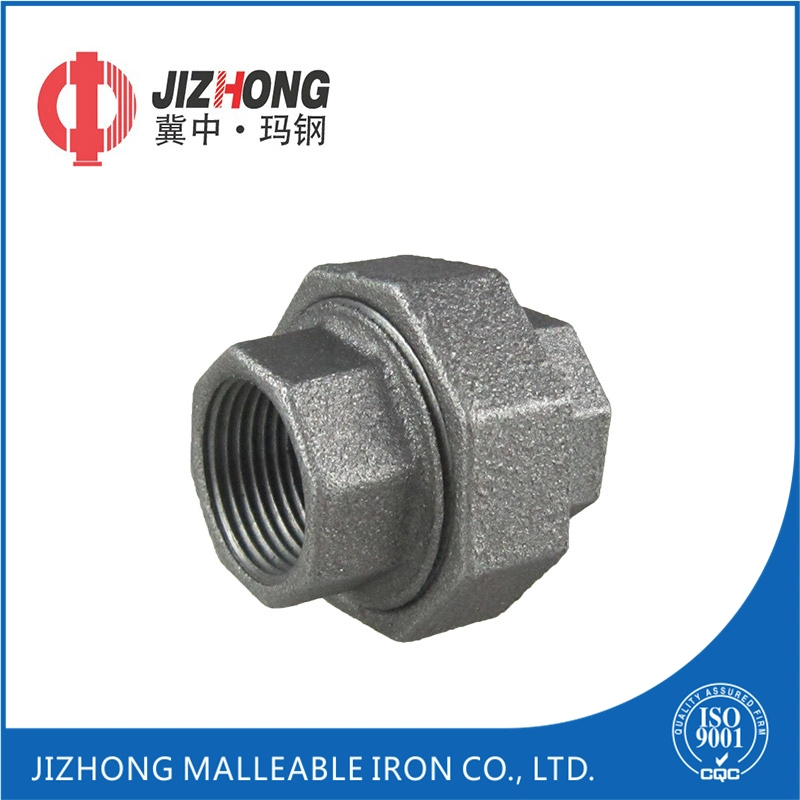 China Black Malleable Iron Pipe Fitting Flat Seat Union with High quality/High cost performance 