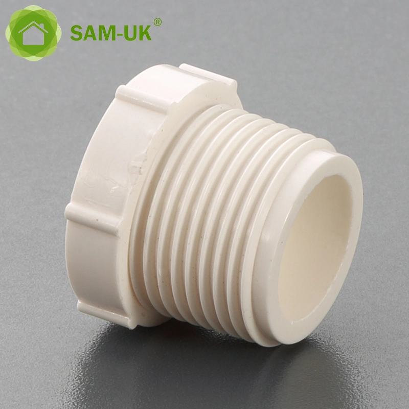 تركيبات أنابيب Sam-UK PVC شي40 ASTM D2466 شياولات شياثة مسننة سدادة PVC