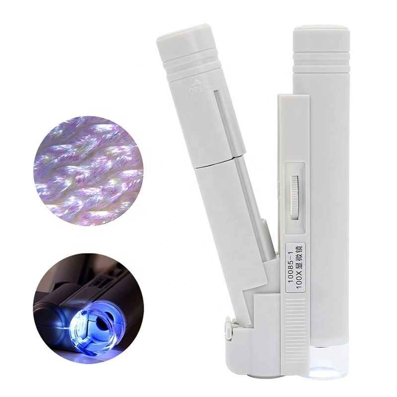 100X Handheld Mini Pocket Portable Jewelry Microscope