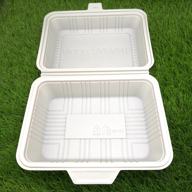 Unbleached Compostable Takeaway Cornstarch Material Food Container