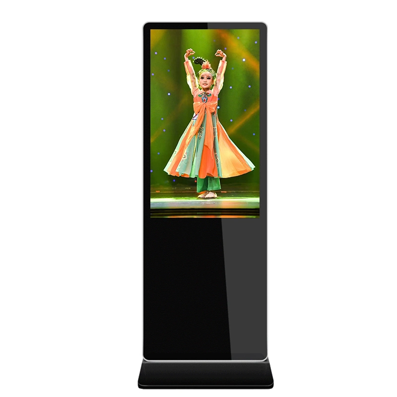 Nouvel élégant écran d'affichage dynamique au sol Ecran LCD WiFi Totem kiosques 32 pouces matériel de jeu publicitaire intérieur