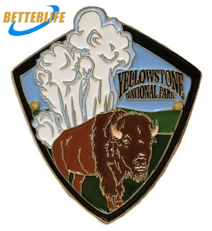 Direct Factory Custom Metal National Park Medallions Wanderstock Abzeichen für Sport Camping