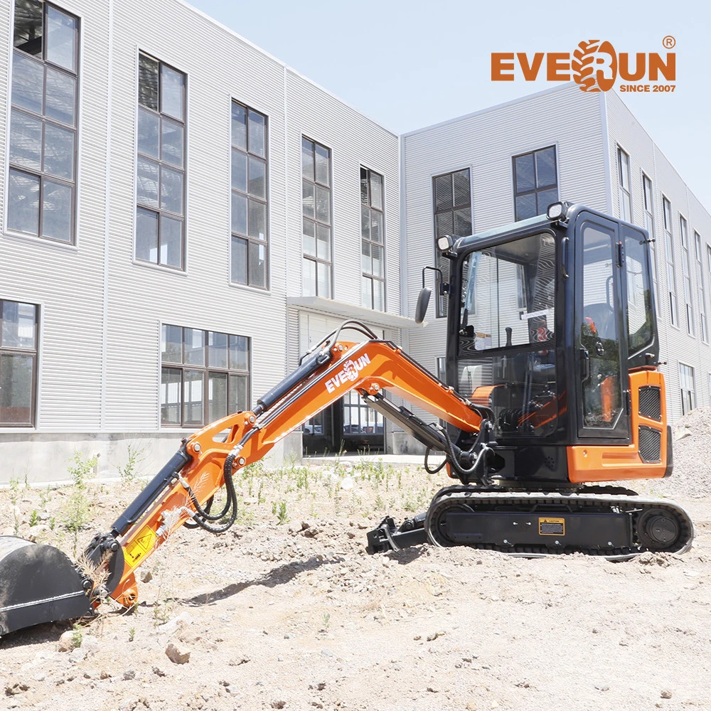 China Popular Brand Everun Ere18h 1.8ton Farm Garden Agriculture Manual Small Hydraulic Pump Mini Crawler bucket Excavator Digger machine for sale