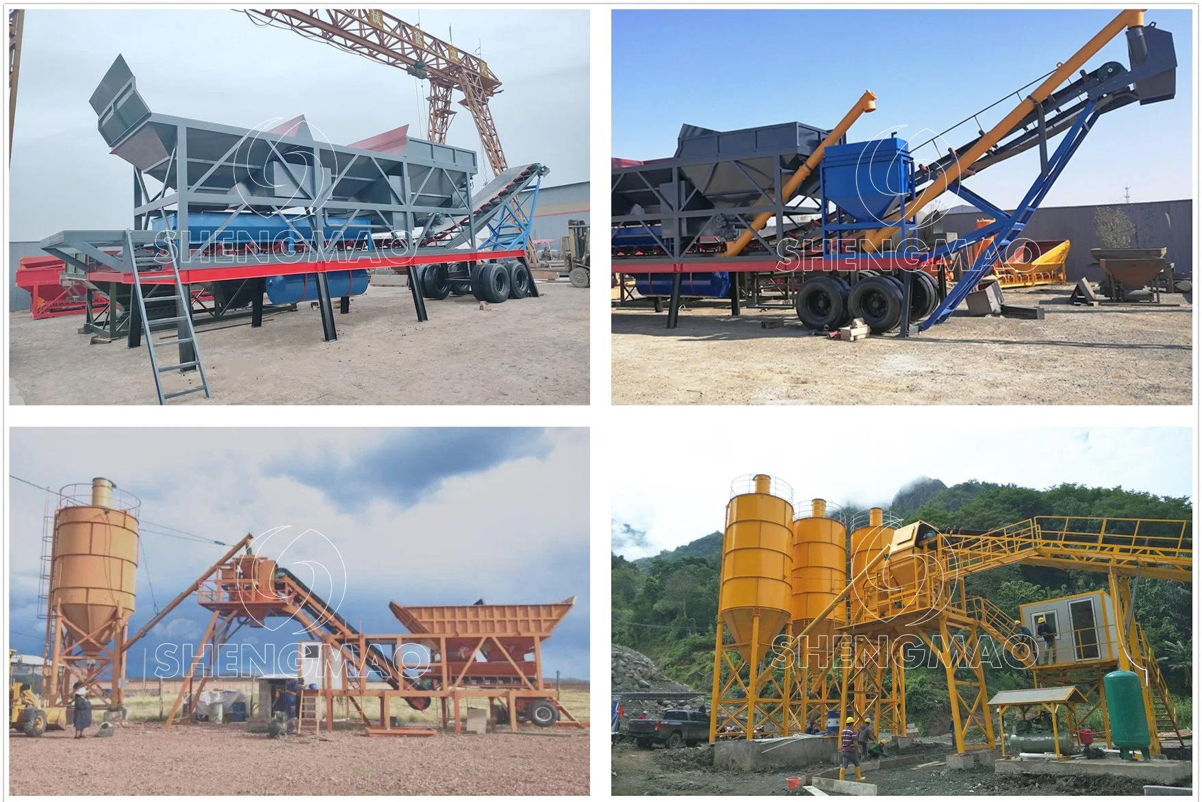 Hot Sale Wet Continuous Fully Automatic Portable Batching Plant Concrete Mix Station