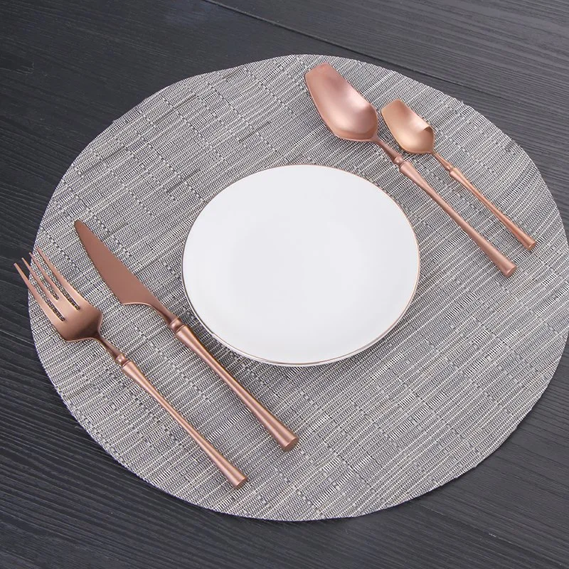 High Grade Knife Fork Spoon Rose Gold Stainless Steel Tableware