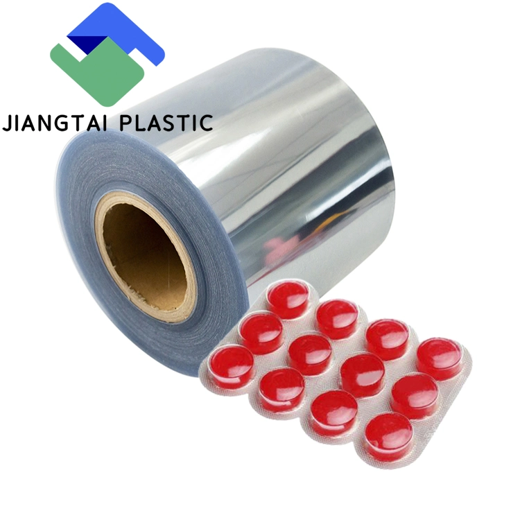 Jiangtai de grade médical du rouleau de film transparent en PVC rigide de 0,2 mm pour les produits pharmaceutiques emballage blister