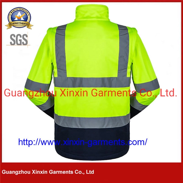 Men&prime; S Class Hi-Vis Hooded Quality Shirt Jacket Safety Workwear (W981)