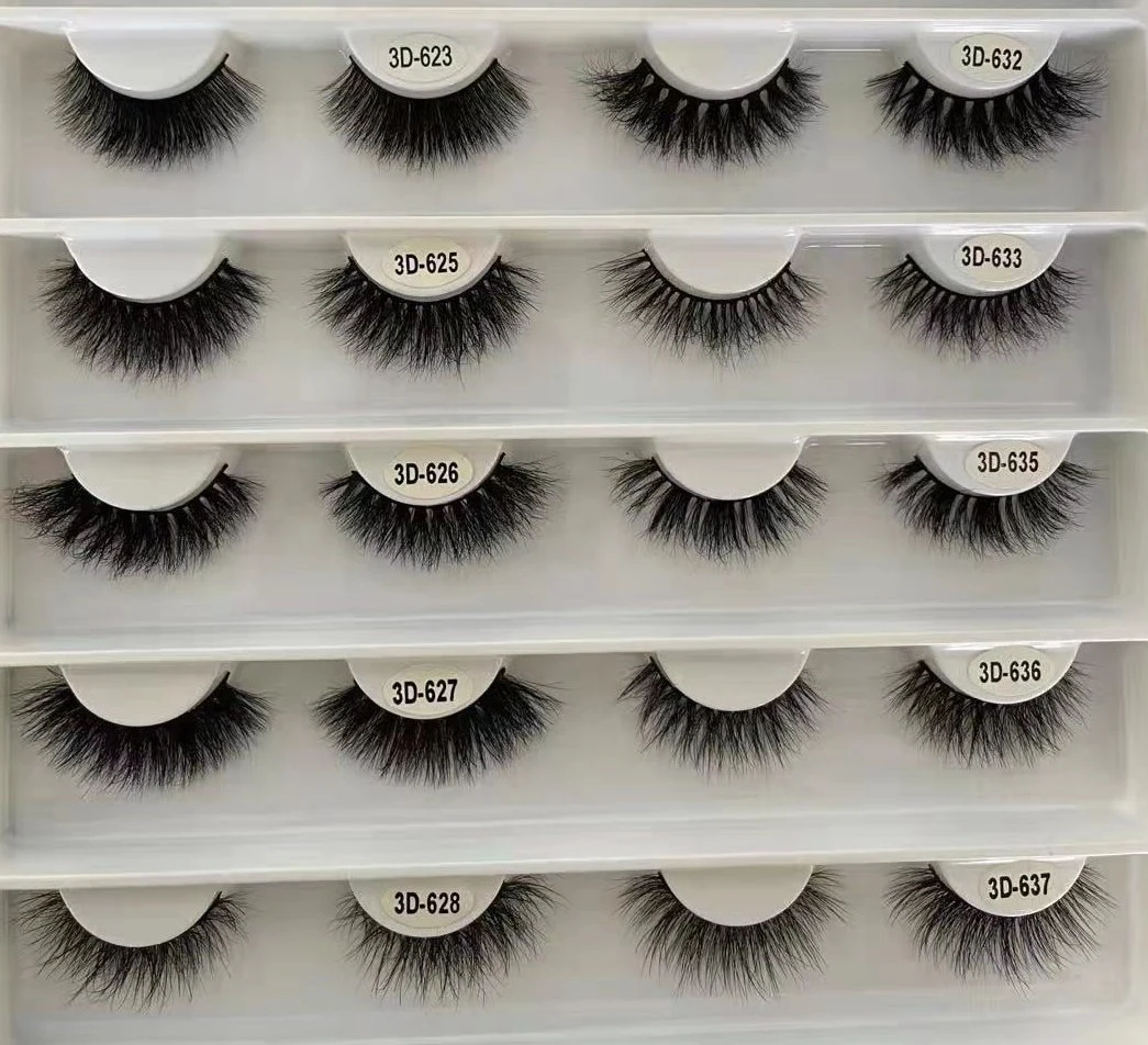 2023 Eyelash 3D Mink Wholesale/Supplier OEM Real Kolinsky Makeup False Eyelashes